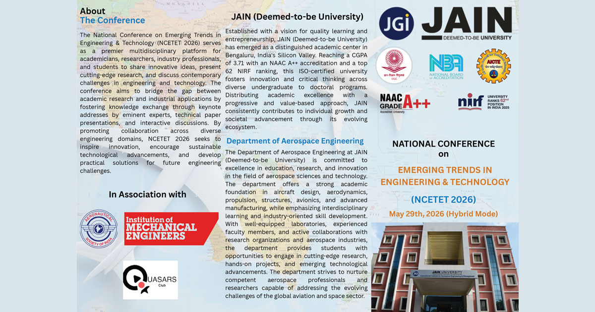 National Conference on Emerging Trends in Engineering & Technology (NCETET 2026)