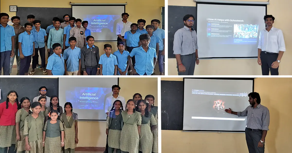 Bridging the AI Knowledge Gap: JAIN (Deemed-to-be University) Students Engage School Learners in Paduvanagere