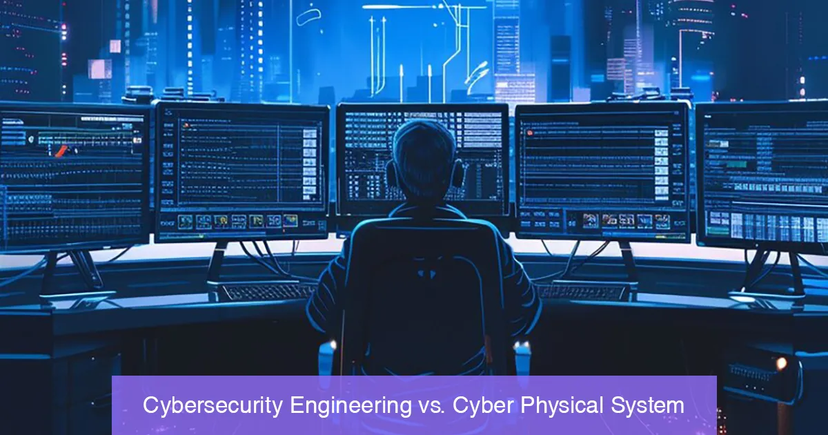 Cybersecurity Engineering vs. Cyber Physical System