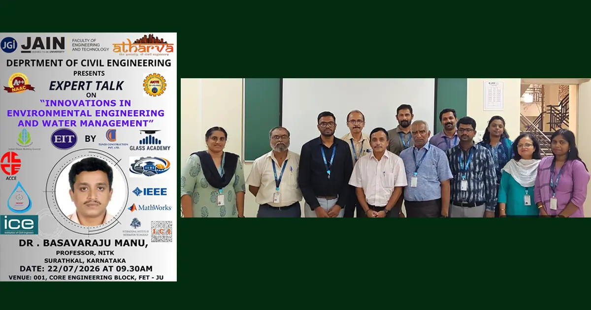 Engineering Clean Water: NITK Expert Charts the Future of Sustainable Resources