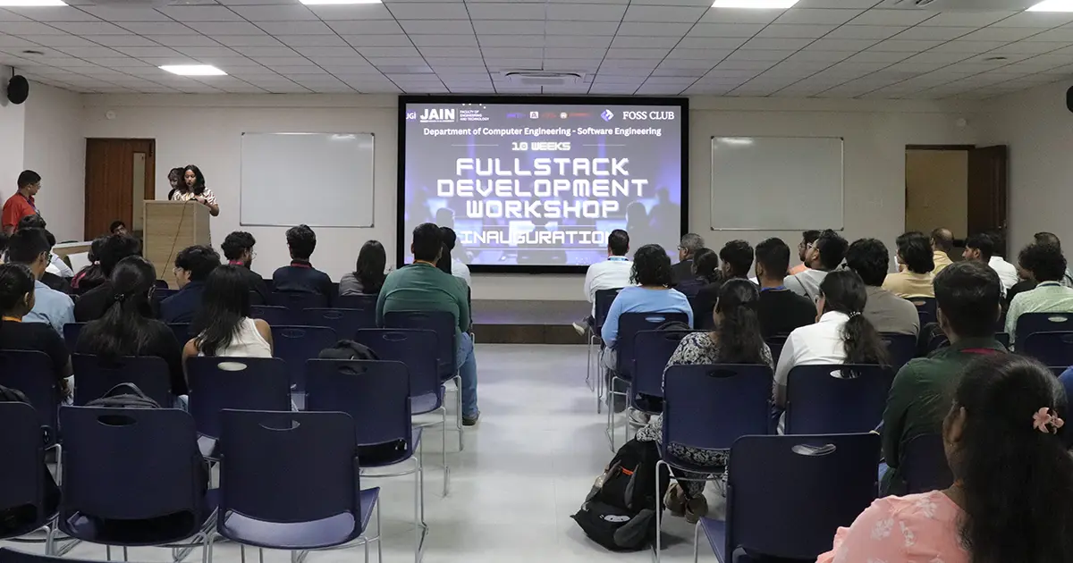 Advancing Tech Skills: FOSS Club Begins 10-Week Full Stack Development Workshop at FET, JAIN (Deemed-to-be University)